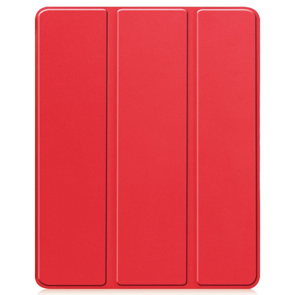 EIDERWOOD iPad Air 13" (2025 / 2024) Tri-Fold Kunst Læder Tablet Cover m. Apple Pencil Holder - Rød