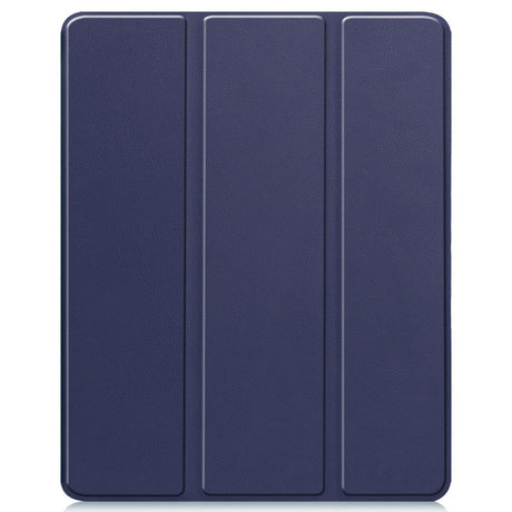 EIDERWOOD iPad Air 13" (2024) Tri-Fold Kunst Læder Tablet Cover m. Apple Pencil Holder - Blå