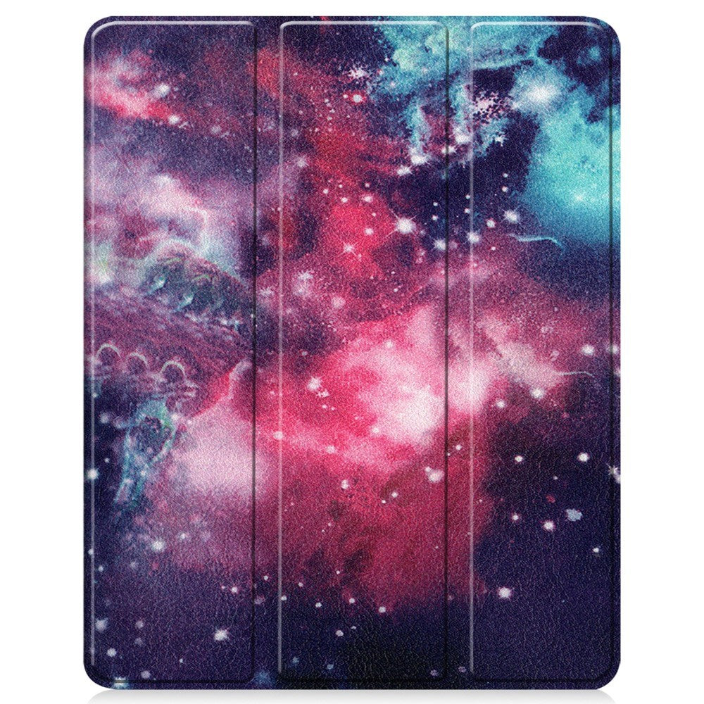 EIDERWOOD iPad Air 13" (2025 / 2024) Tri-Fold Kunstlæder Tablet Cover m. Vågeblus Funktion - Galakse