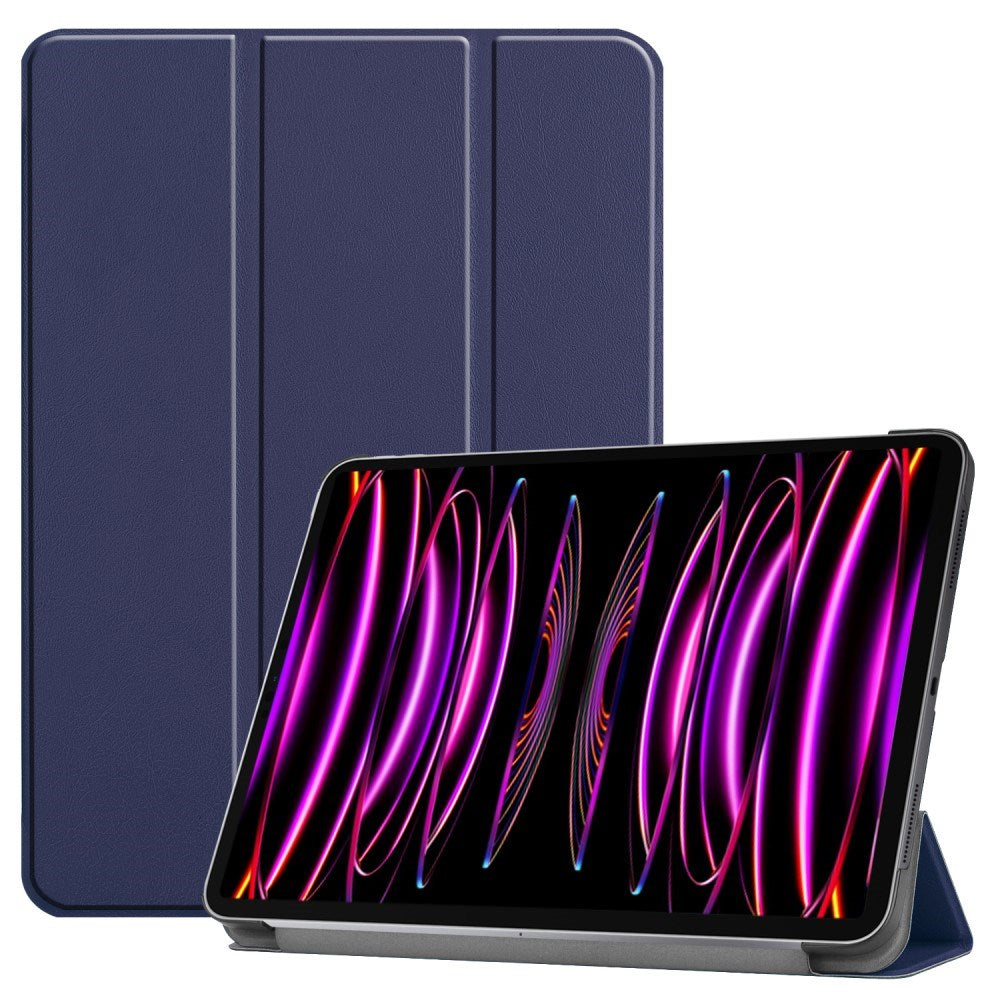 EIDERWOOD iPad Air 13" (2024) Tri-Fold Læder Tablet Cover - Blå