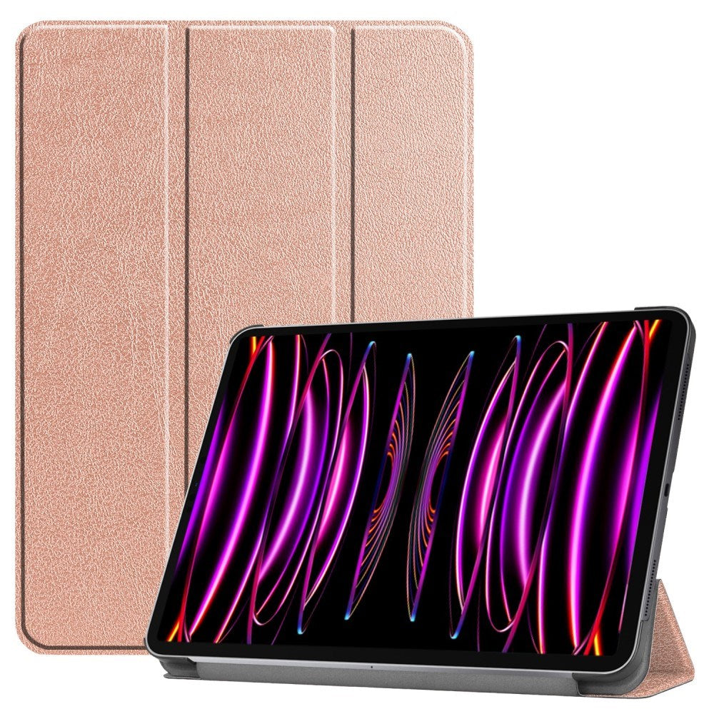 EIDERWOOD iPad Air 13" (2024) Tri-Fold Læder Tablet Cover - Rose Gold