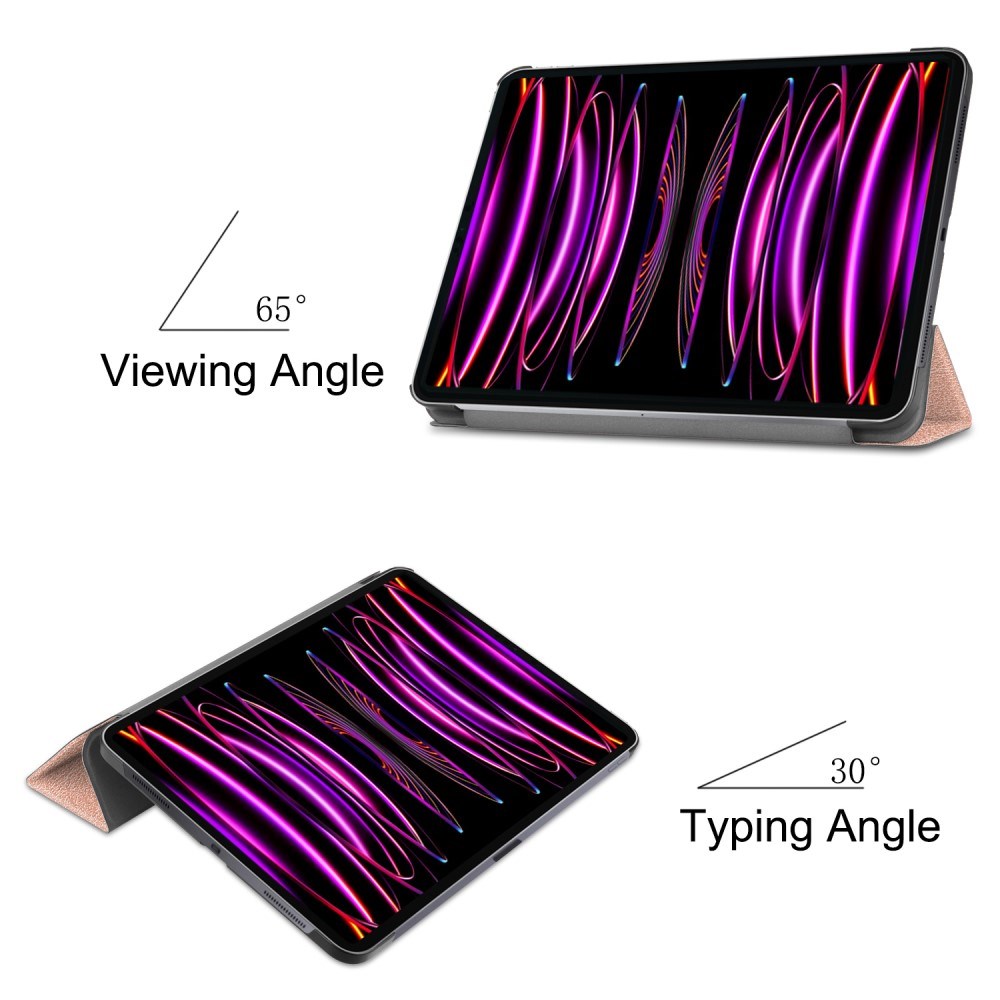 EIDERWOOD iPad Air 13" (2025 / 2024) Tri-Fold Læder Tablet Cover - Rose Gold