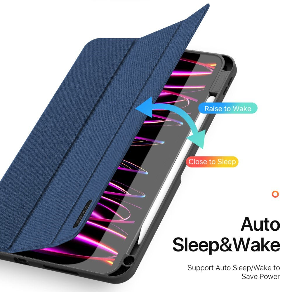 iPad Pro 11" (2025 / 2024) DUX DUCIS DOMO Series Flip Cover m. Pen Holder - Blå