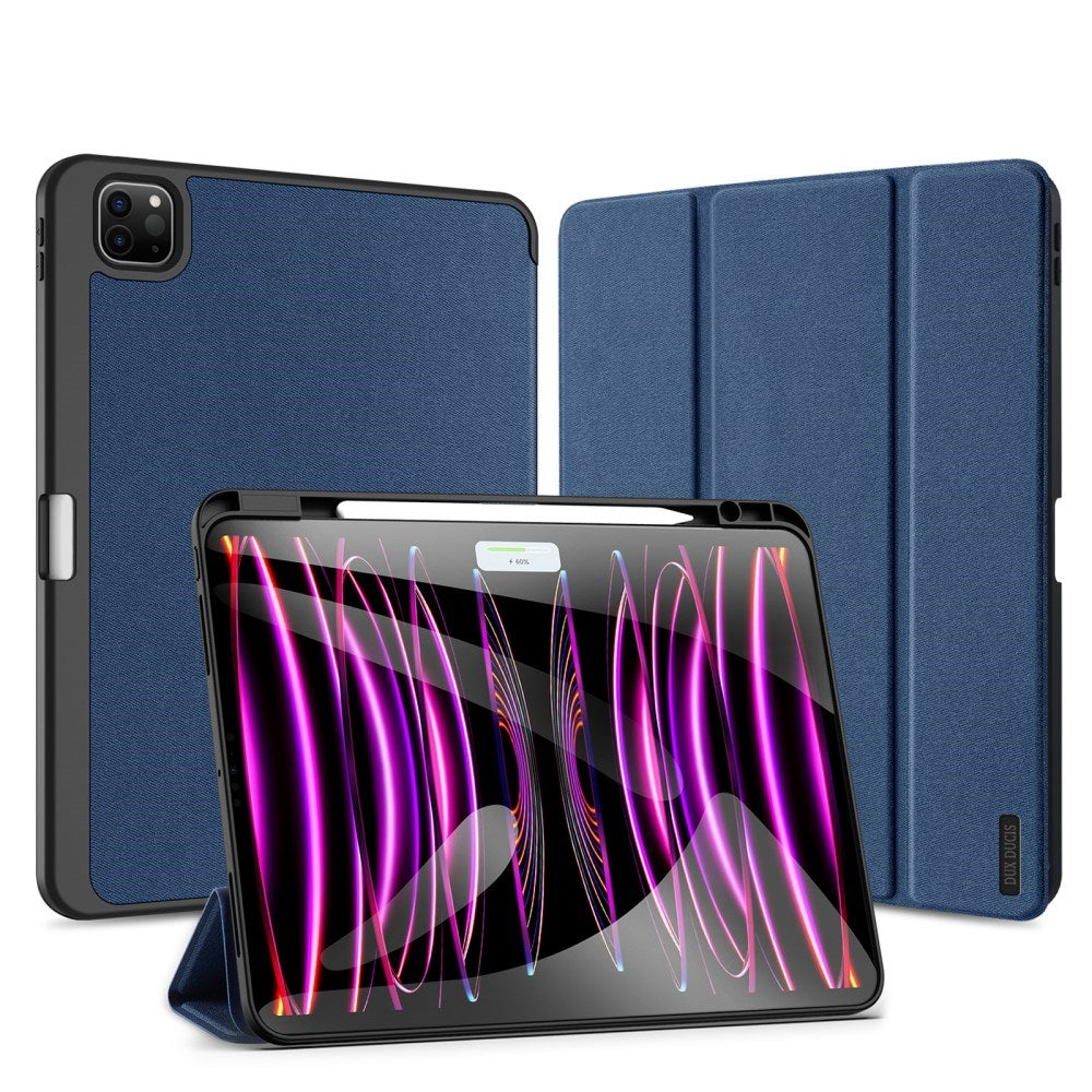 iPad Pro 13" (2025 / 2024) DUX DUCIS DOMO Series Flip Cover m. Pen Holder - Blå