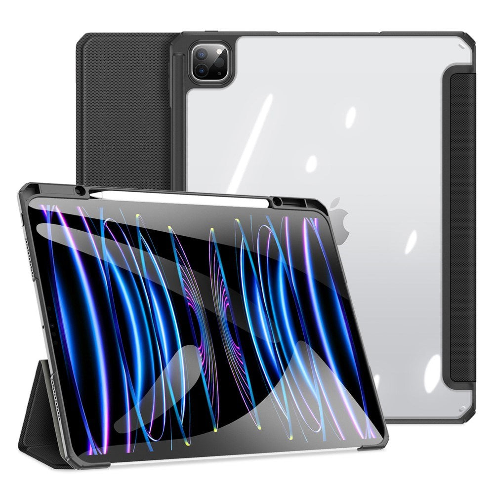 DUX DUCIS iPad Pro 13" (2025 / 2024) Shockproof Flip Cover m. Penholder - TOBY Series - Gennemsigtig / Sort