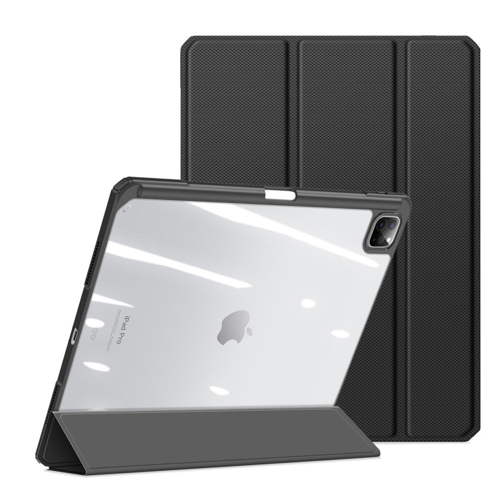 DUX DUCIS iPad Pro 13" (2025 / 2024) Shockproof Flip Cover m. Penholder - TOBY Series - Gennemsigtig / Sort