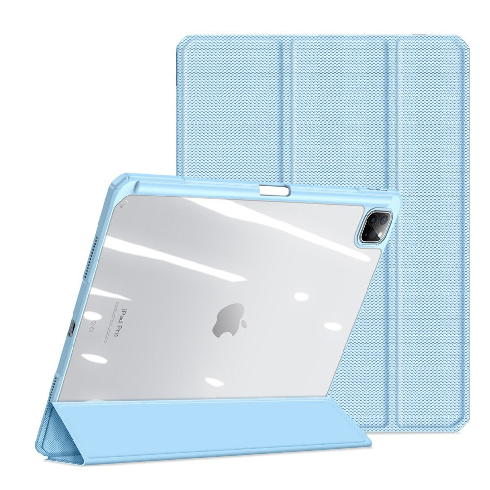DUX DUCIS iPad Pro 13" (2025 / 2024) Shockproof Flip Cover m. Penholder - TOBY Series - Gennemsigtig / Lyseblå
