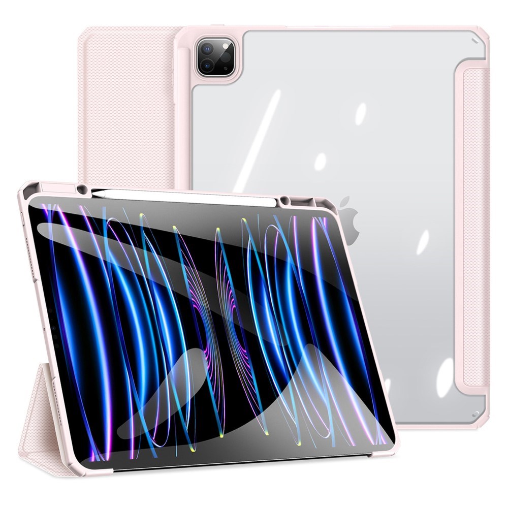 DUX DUCIS iPad Pro 13" (2025 / 2024) Shockproof Flip Cover m. Penholder - TOBY Series - Gennemsigtig / Pink