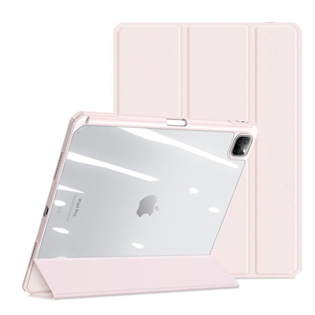 DUX DUCIS iPad Pro 13" (2024) Shockproof Flip Cover m. Penholder - TOBY Series - Gennemsigtig / Pink