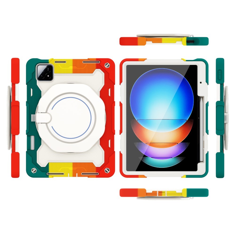 EIDERWOOD Xiaomi Pad 6S Pro Tablet Cover m. Roterende Kickstand og Pen Holder - Multi Farve V2