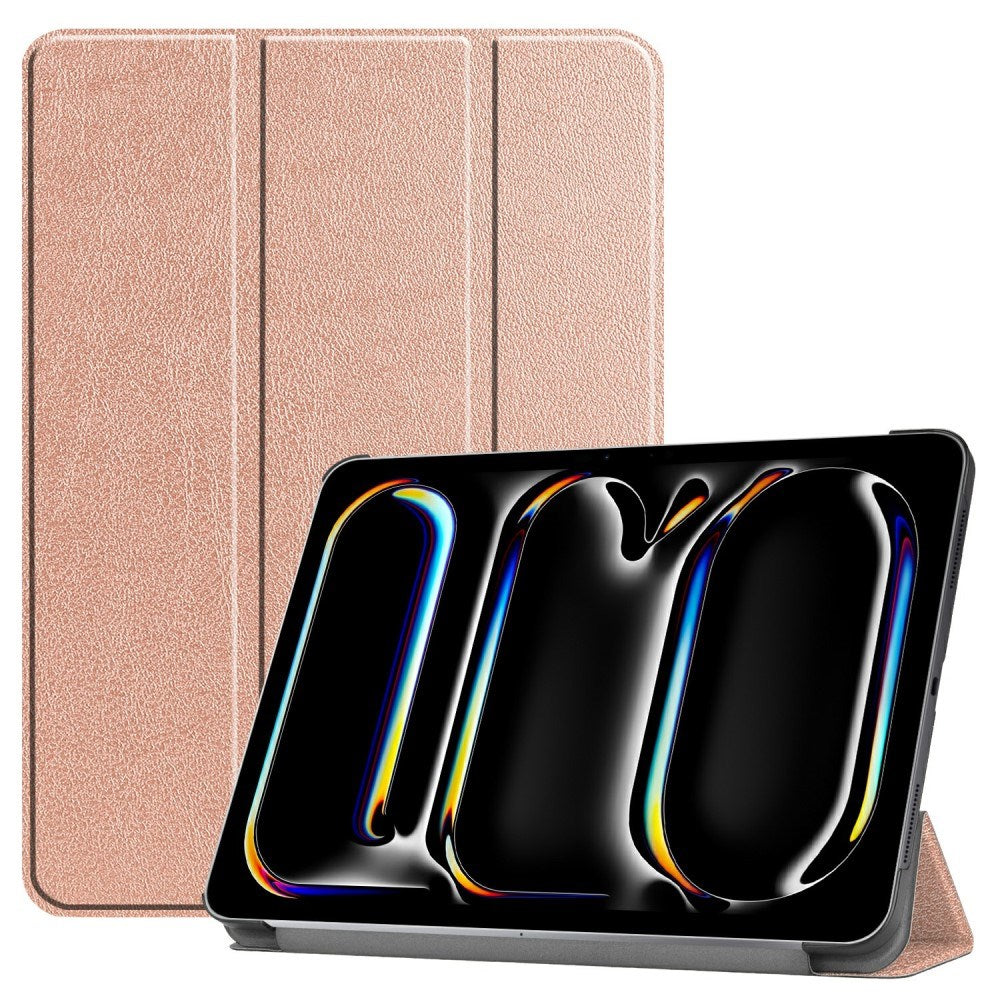 EIDERWOOD iPad Pro 13" (2025 / 2024) Tri-Fold Læder Tablet Cover - Rose Gold