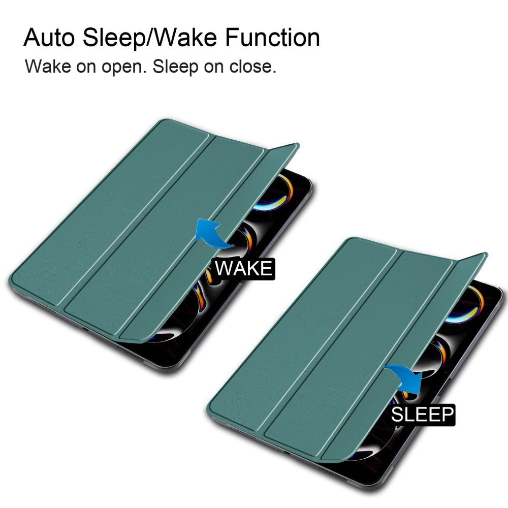 EIDERWOOD iPad Pro 13" (2025 / 2024) Tri-Fold Læder Tablet Cover - Grå