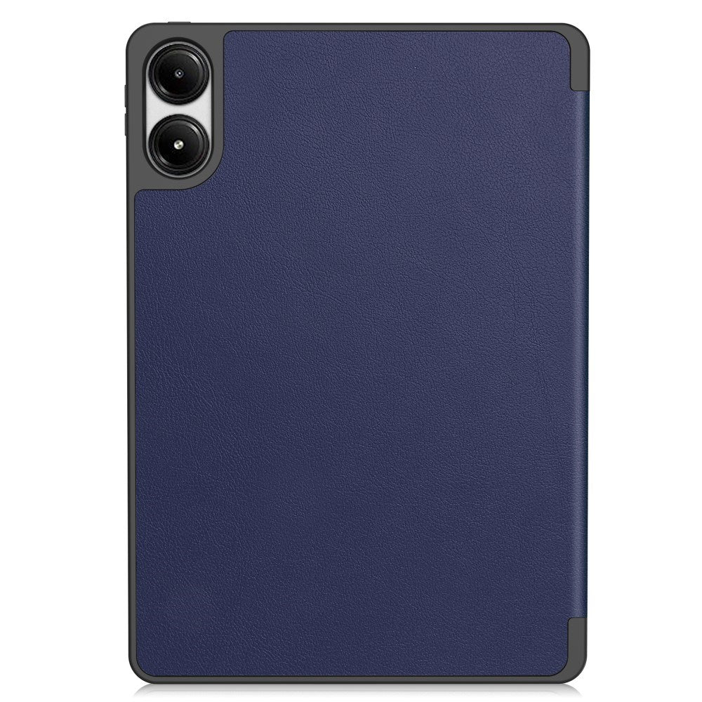 EIDERWOOD Xiaomi Redmi Pad Pro Tri-Fold Kunst Læder Tablet Cover m. Stylus Pencil Holder - Blå