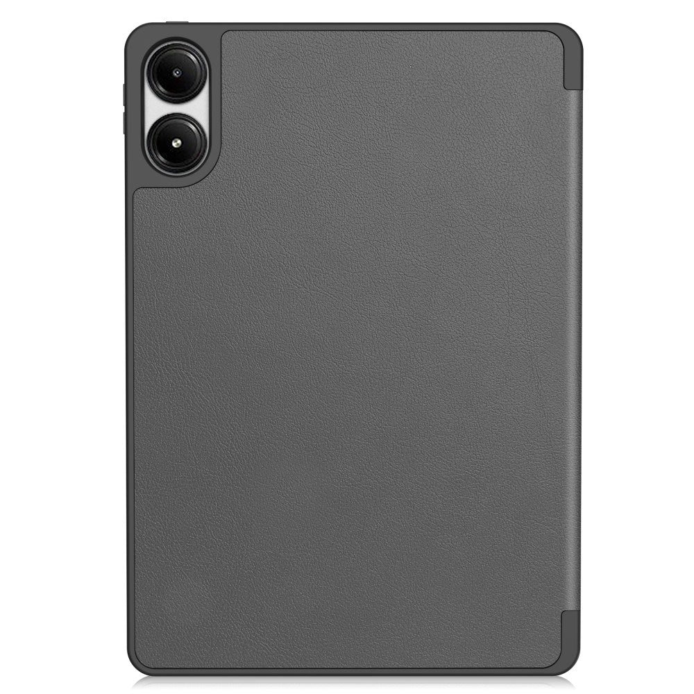 EIDERWOOD Xiaomi Redmi Pad Pro Tri-Fold Kunst Læder Tablet Cover m. Stylus Pencil Holder - Grå