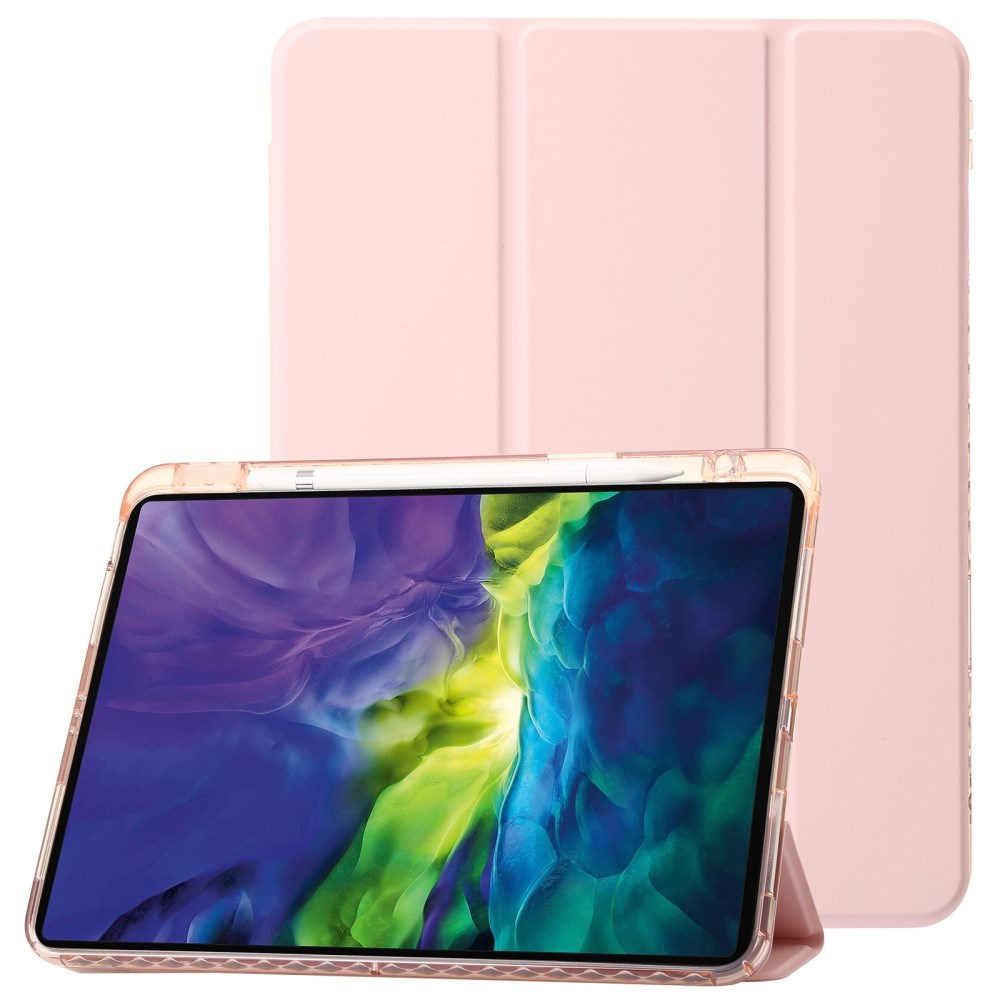 EIDERWOOD iPad Pro 13" (2025 / 2024) Tri-Fold Kunst Læder Tablet Cover m. Apple Pencil Holder - Lyserød