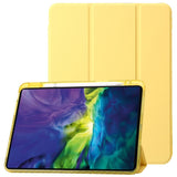 EIDERWOOD iPad Pro 13" (2024) Tri-Fold Kunst Læder Tablet Cover m. Apple Pencil Holder - Gul