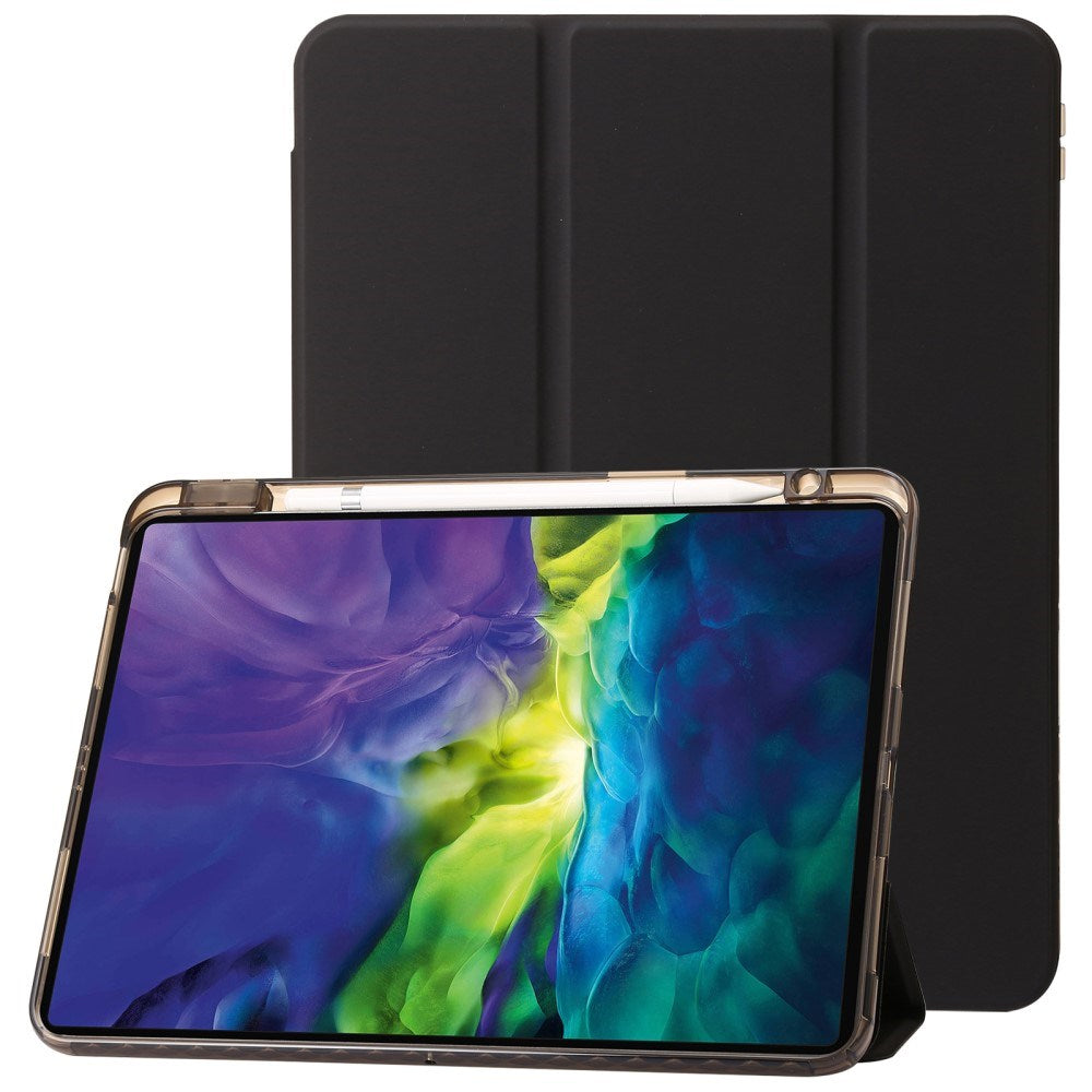 EIDERWOOD iPad Pro 13" (2025 / 2024) Tri-Fold Kunst Læder Tablet Cover m. Apple Pencil Holder - Sort