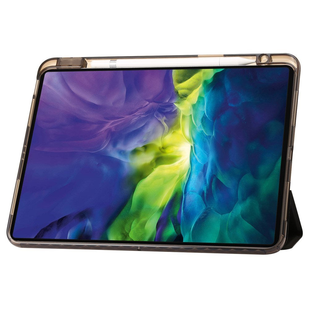 EIDERWOOD iPad Pro 13" (2025 / 2024) Tri-Fold Kunst Læder Tablet Cover m. Apple Pencil Holder - Sort