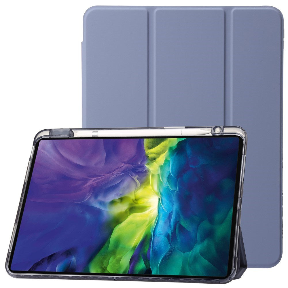 EIDERWOOD iPad Pro 13" (2025 / 2024) Tri-Fold Kunst Læder Tablet Cover m. Apple Pencil Holder - Lilla
