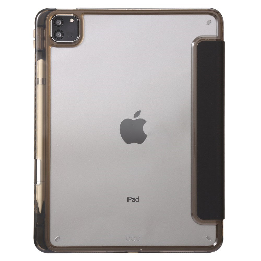 EIDERWOOD iPad Pro 11" (2025 / 2024) Tri-Fold Kunst Læder Tablet Cover m. Apple Pencil Holder - Sort