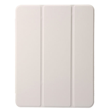 EIDERWOOD iPad Air 13" (2024) Tri-Fold Kunst Læder Tablet Cover m. Apple Pencil Holder - Creme