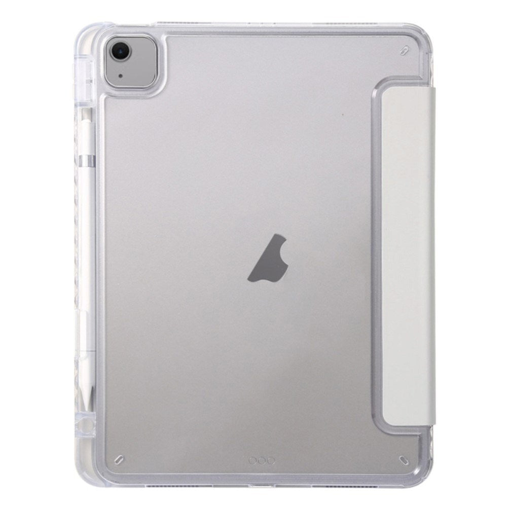 EIDERWOOD iPad Air 13" (2025 / 2024) Tri-Fold Kunst Læder Tablet Cover m. Apple Pencil Holder - Grå