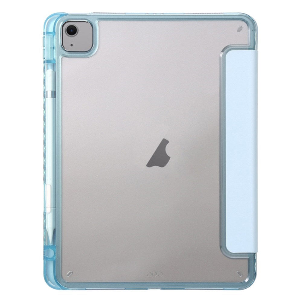 EIDERWOOD iPad Air 13" (2026 / 2025 / 2024) Tri-Fold Kunst Læder Tablet Cover m. Apple Pencil Holder - Lyseblå
