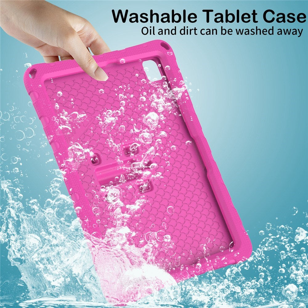 Samsung Galaxy Tab A11+ (Plus) / A9+ (Plus) EIDERWOOD Butterfly Børne Cover m. Skulderstrop & Ståfunktion - Pink