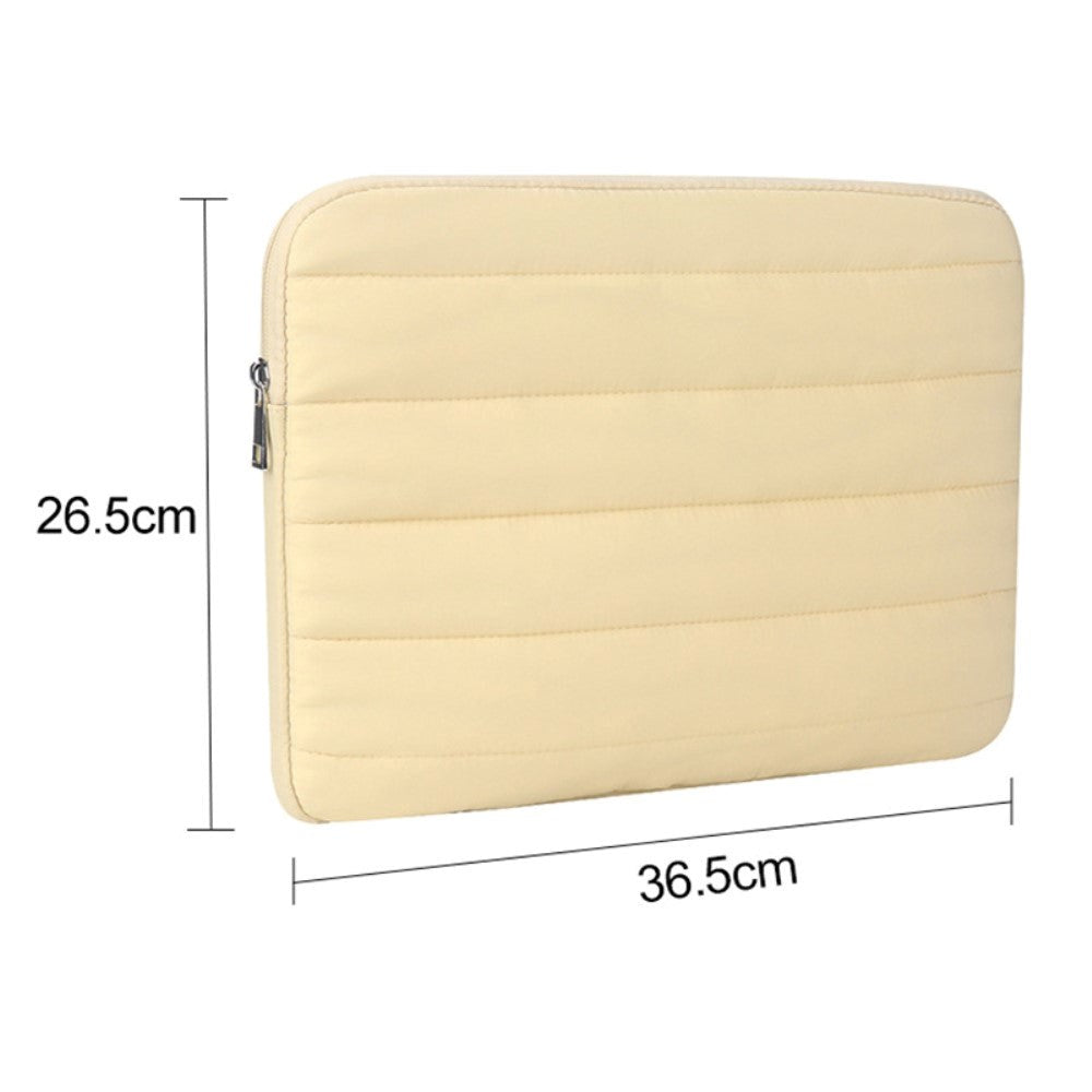 MacBook / Laptop / Computer Sleeve 13-14" (35 x 25 Cm) m. Dunjakke Design - Gul