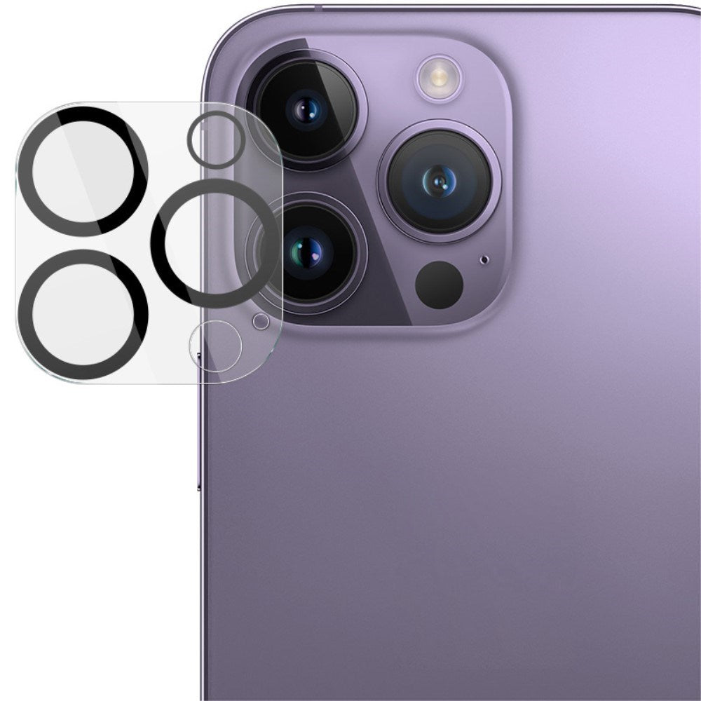 IMAK iPhone 16 Pro / 16 Pro Max Hærdet Beskyttelsesglas til Kamera - Gennemsigtig / Sort