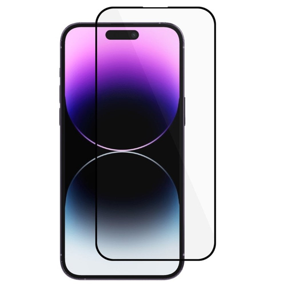 iPhone 16 Plus Hærdet Glas - Skærmbeskyttelse - Full Fit - Sort Kant