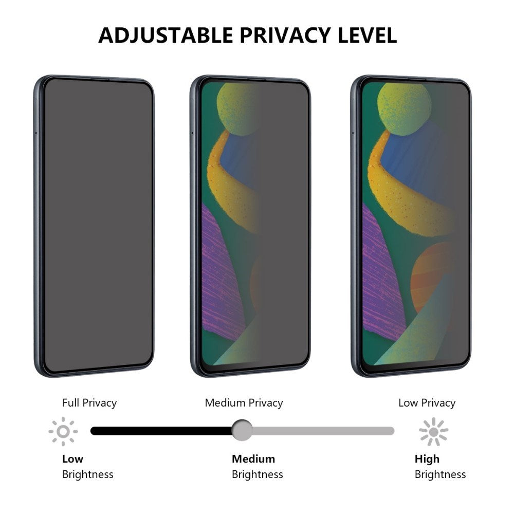 Google Pixel 9 / 9 Pro Glas Mobil Skærmbeskyttelse m. Privacy - Full-fit - Sort Kant