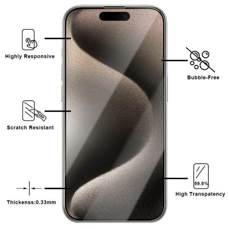 Skærmbeskyttelse iPhone 16 Pro 2.5D Hærdet Glas - Case Friendly - Gennemsigtig