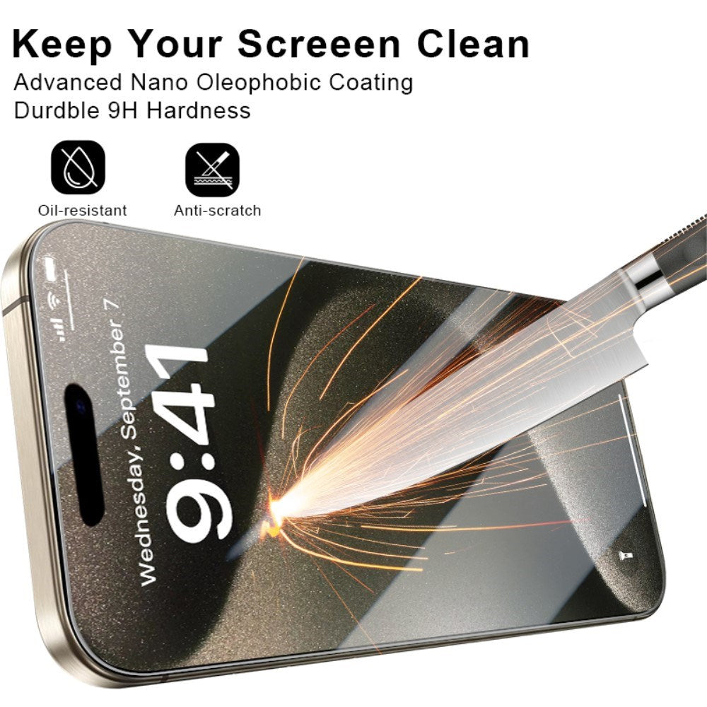 Skærmbeskyttelse iPhone 16 2.5D Hærdet Glas - Case Friendly - Gennemsigtig