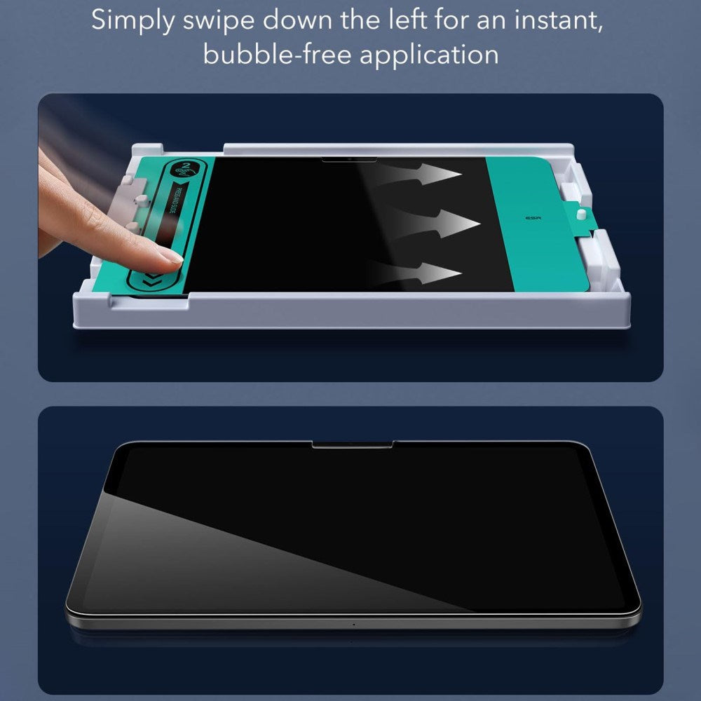 ESR iPad Pro 11" (2025 / 2024) Skærmbeskyttelse m. Monteringsramme - Full Fit - 2 Stk. - Gennemsigtig