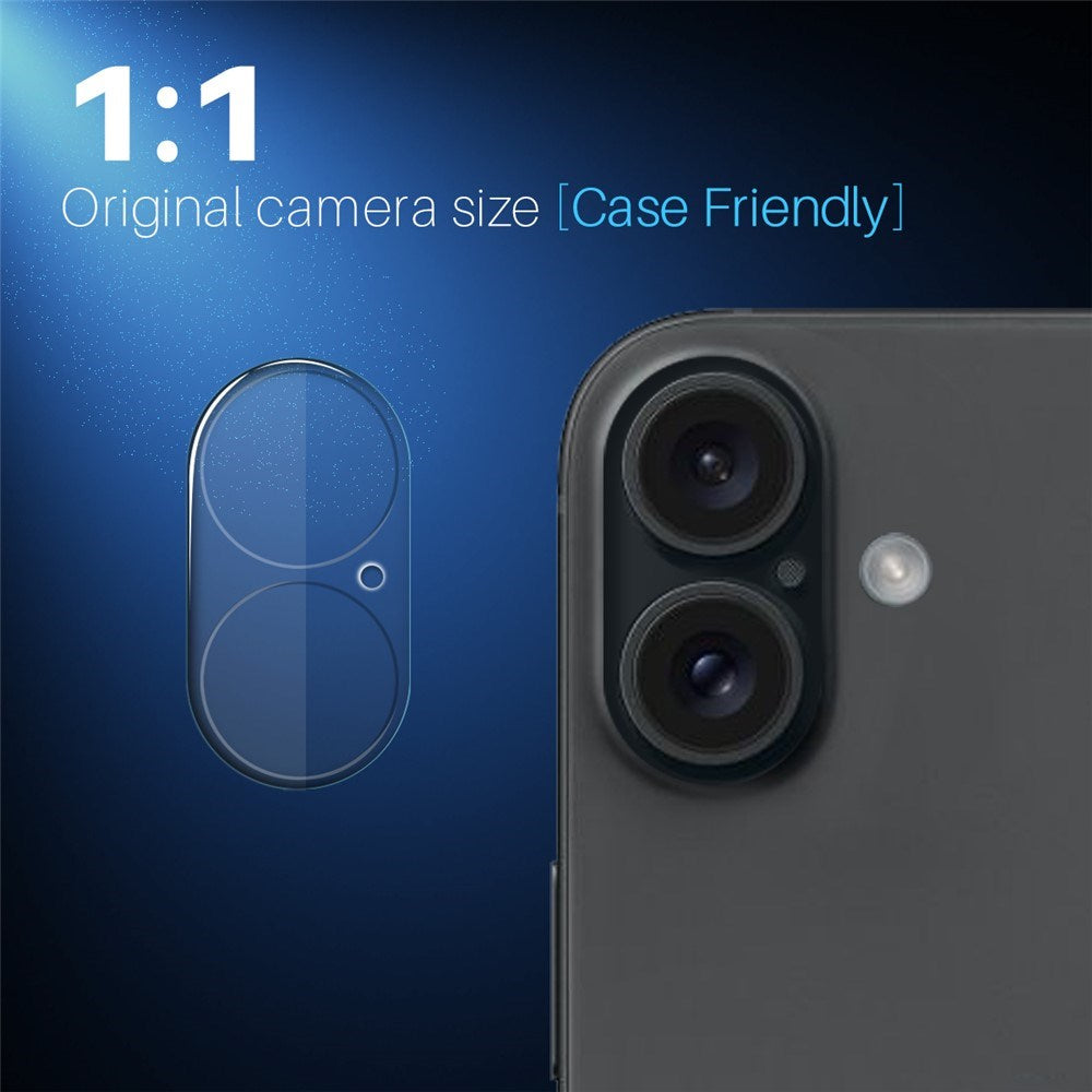 iPhone 16 / 16 Plus NORTHJO Hærdet Kameralinsebeskyttelsesglas - 2 stk. - Gennemsigtig