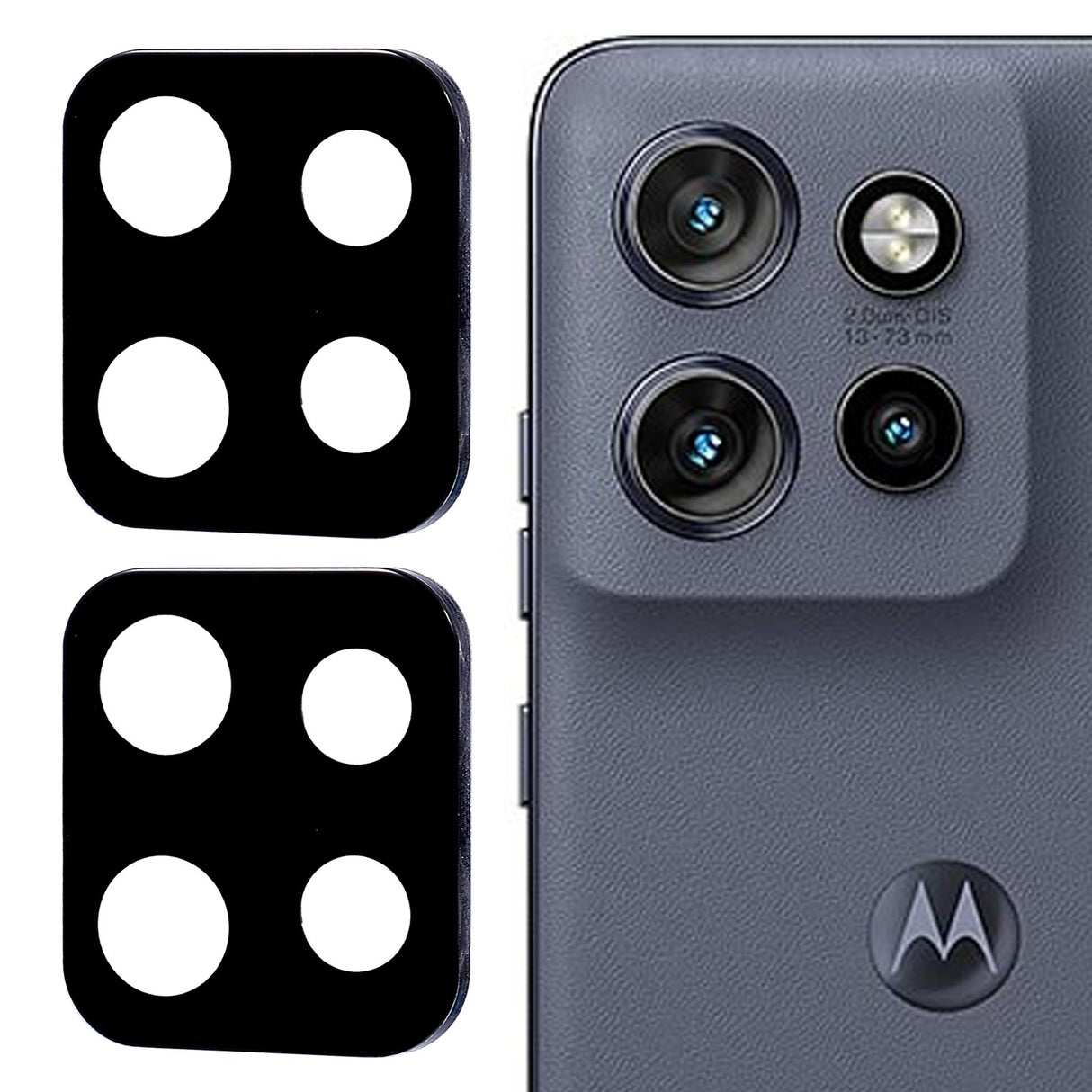 Motorola Edge 50 Neo 5G Kameralinse Hærdet Beskyttelsesglas 2 stk. - Sort