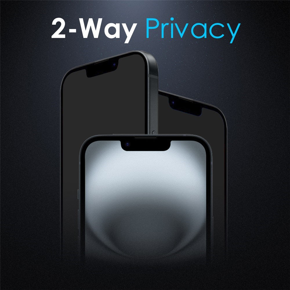 iPhone 17e / 16e NORTHJO Privacy Skærmbeskyttelsesglas - 0.3mm - Gennemsigtig