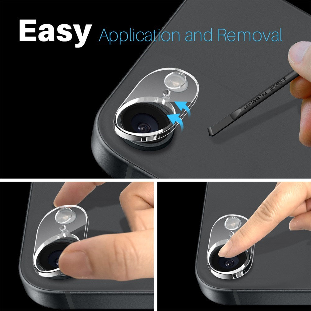 iPhone 17e / 16e NORTHJO Hærdet Kameralinsebeskyttelsesglas - Gennemsigtig