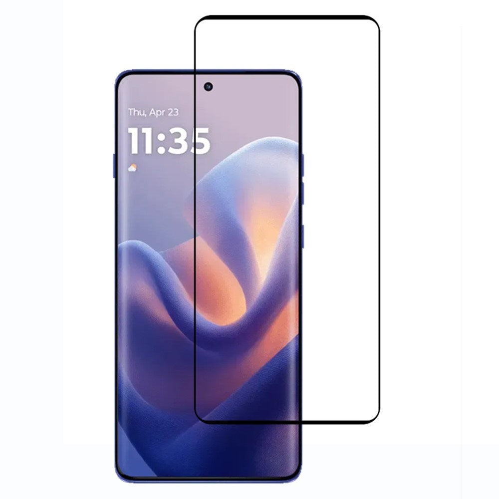 Motorola Edge 60 Pro - Skærmbeskyttelsesglas - Gennemsigtig / Sort