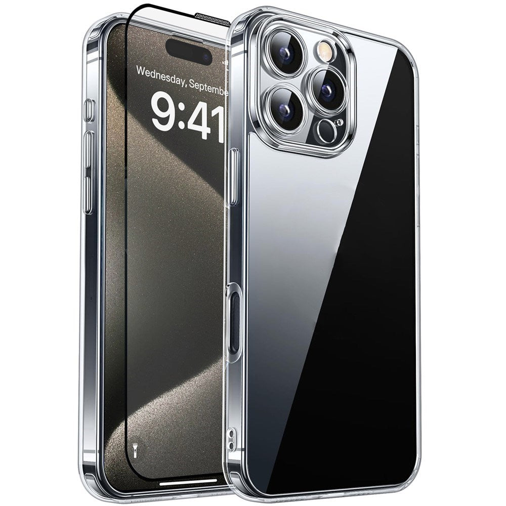 RURIHAI - iPhone 15 Pro - 2-i-1 Beskyttelsessæt - Gennemsigtig