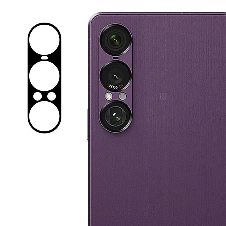Sony Xperia 1 VII - Hærdet Kameralinsebeskyttelsesglas - Sort