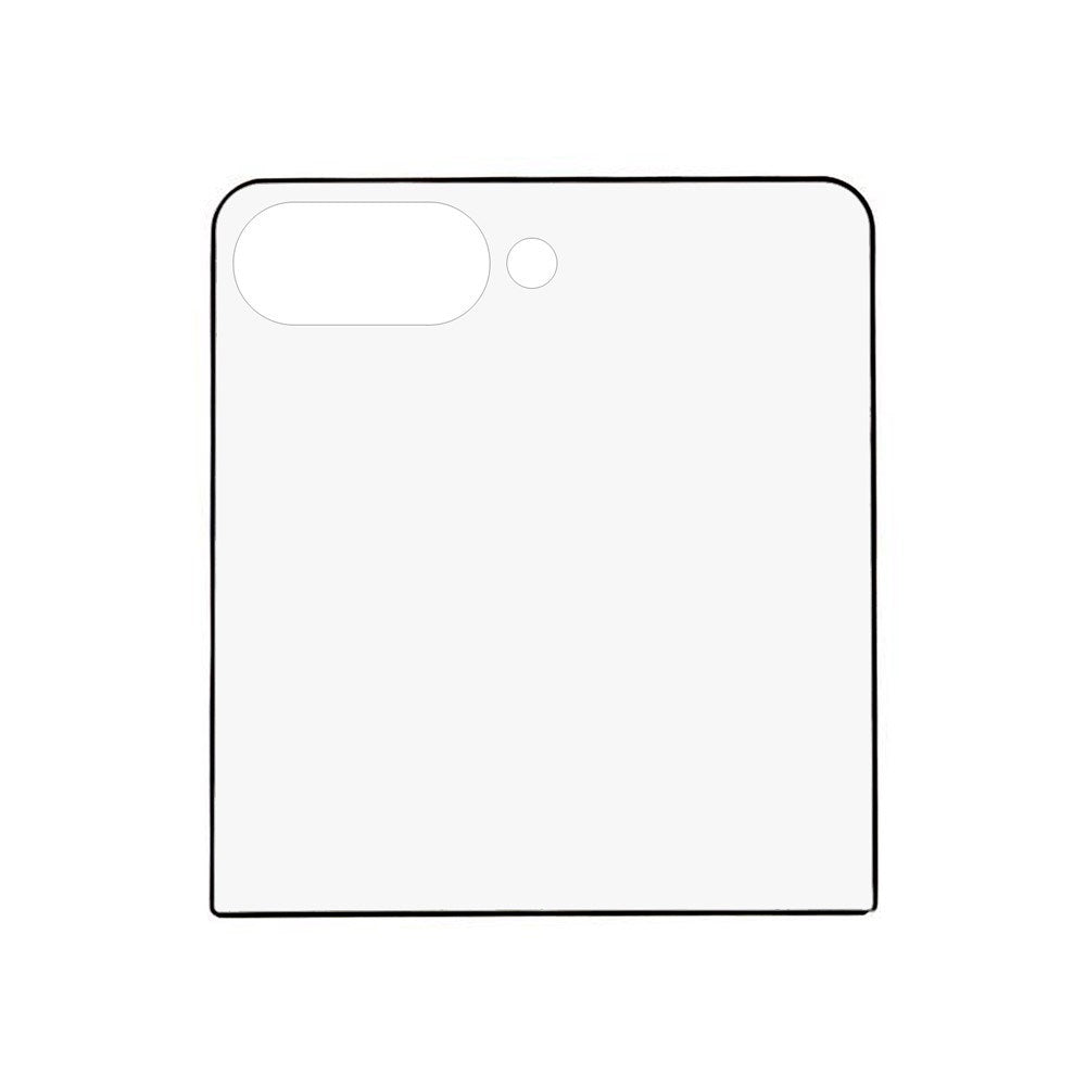 Skærmbeskyttelsesglas - Samsung Galaxy Z Flip7 - Gennemsigtig / Sort