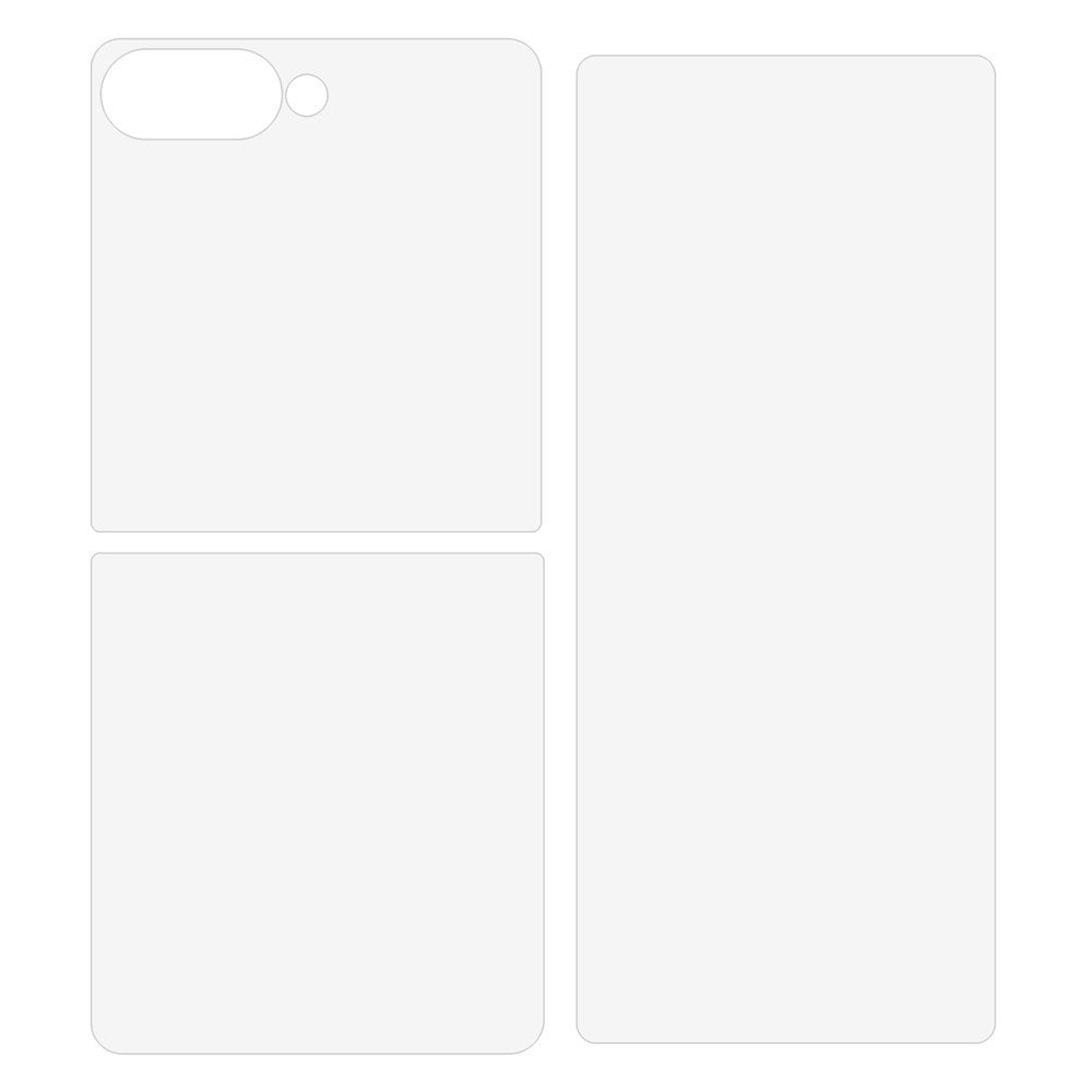 Samsung Galaxy Z Flip7 Skærmbeskyttelsesfilm - 3 Dele - Gennemsigtig