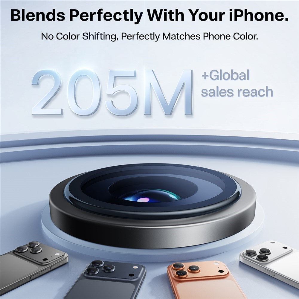 iPhone 17 Pro - TORRAS LensGuard Kameralinsebeskyttelsesglas - Sort