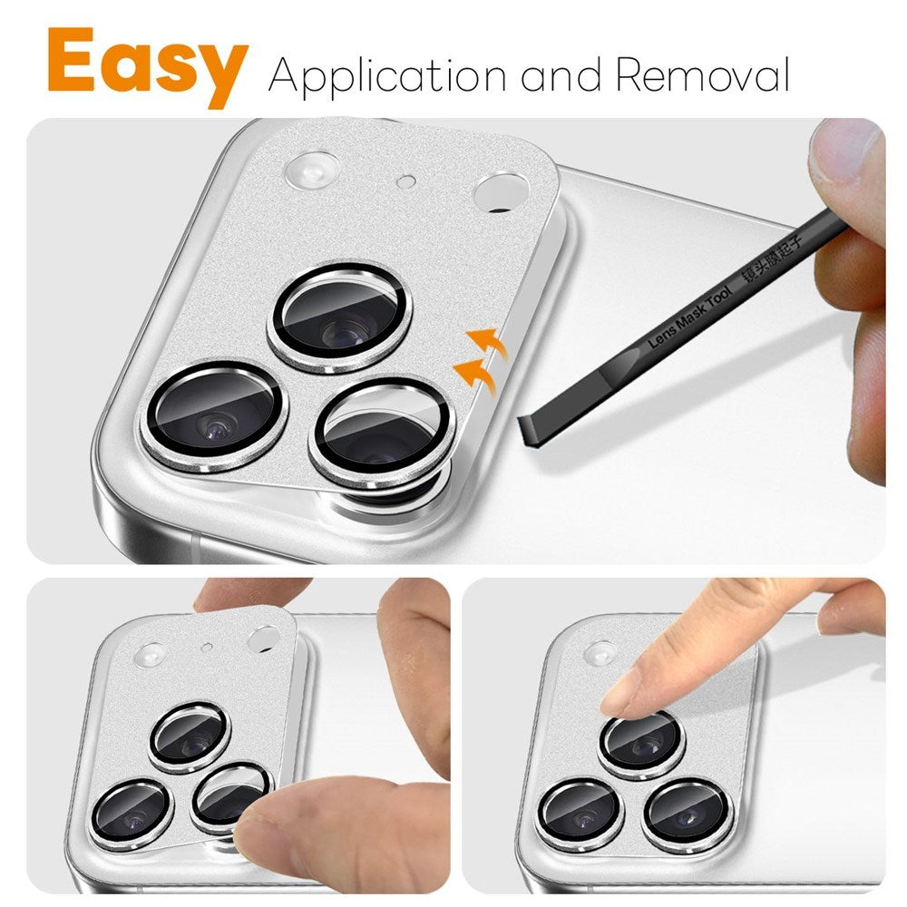 iPhone 17 Pro NORTHJO Kameralinsebeskyttelse - Mat Metal & Glas - Sølv