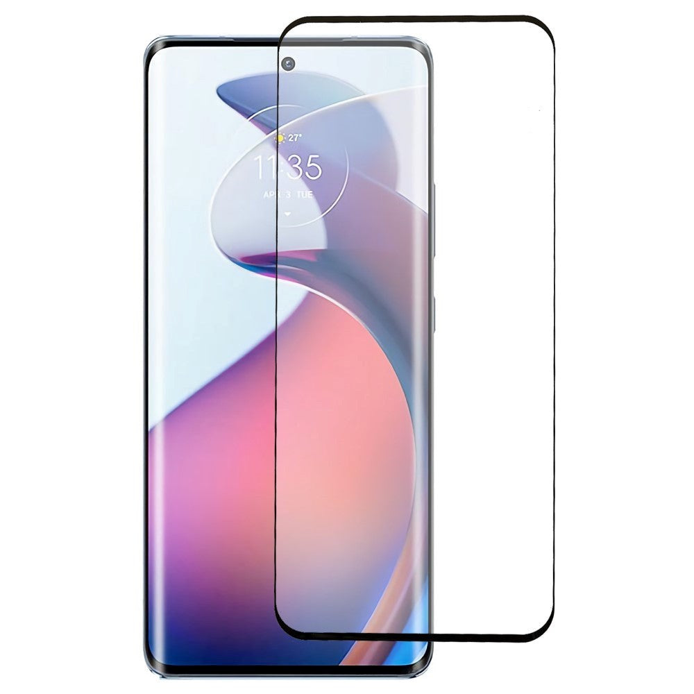 Motorola Edge 40 Pro Skærmbeskyttelse Hærdet Glas Full-Fit - Sort Kant