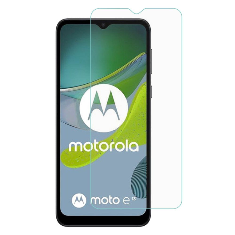 Motorola Moto E13 Skærmbeskyttelse Hærdet Glas - Case Friendly - Gennemsigtig