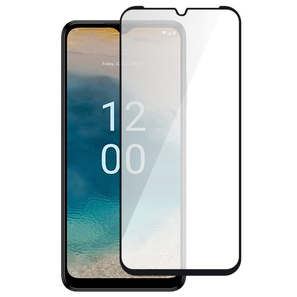 Nokia G22 Glasbeskyttelse - Case Friendly - Sort Kant