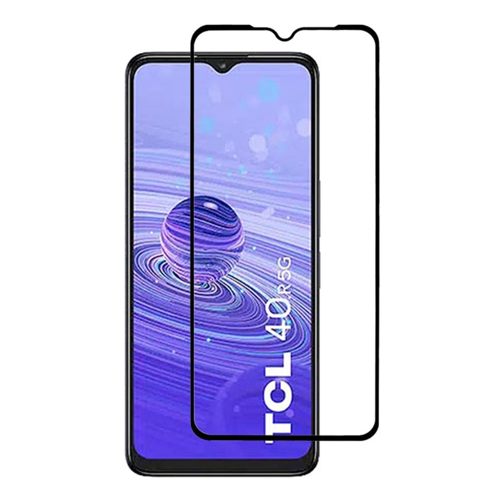 TCL 40R 5G Glas Skærmbeskyttelse - Full Fit - Sort Kant